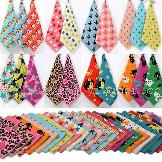 Factory direct sales of three-layer jacquard rabbit gauze square towels, children's towels, bath towels 28*28 Item Picture