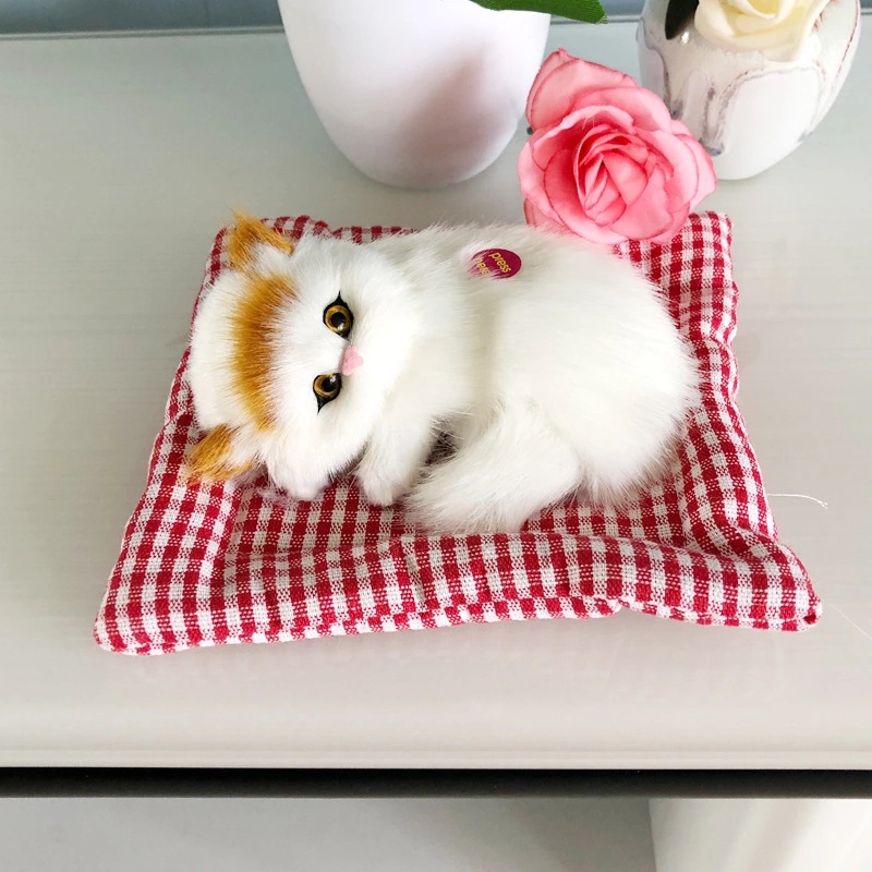 Factory direct sales of simulated sleeping MATS. Cats can make sounds. Cloth mat cats are creative birthday gifts for children and girlfriends Item Picture