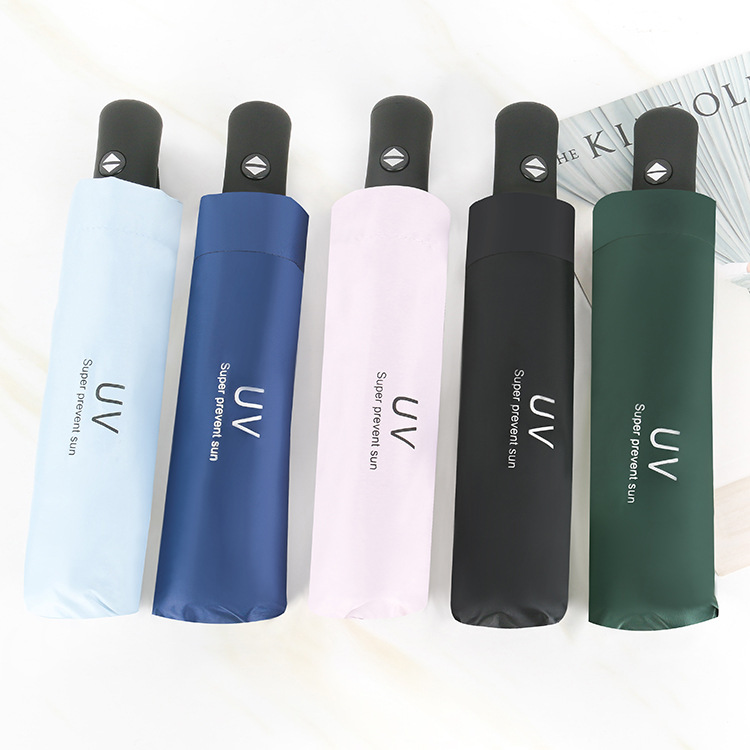 Vinyl Uv Protection Uv Umbrella Korean Version Mori Three Fold Umbrella Rain And Sunshine Dual Purpose Business Umbrella Gift Advertising Umbrella details Picture