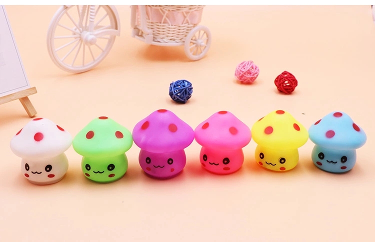 The manufacturer supplies creative gifts, led seven-color mushroom night lights, and popular glowing toys at night markets and street stalls Application Scenario