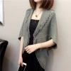 Solid color, stylish and trendy large-sized tassel shawl cardigan 2019 Spring and autumn Korean-style waistcoat knitted sweater versatile sweater for women Application Scenario