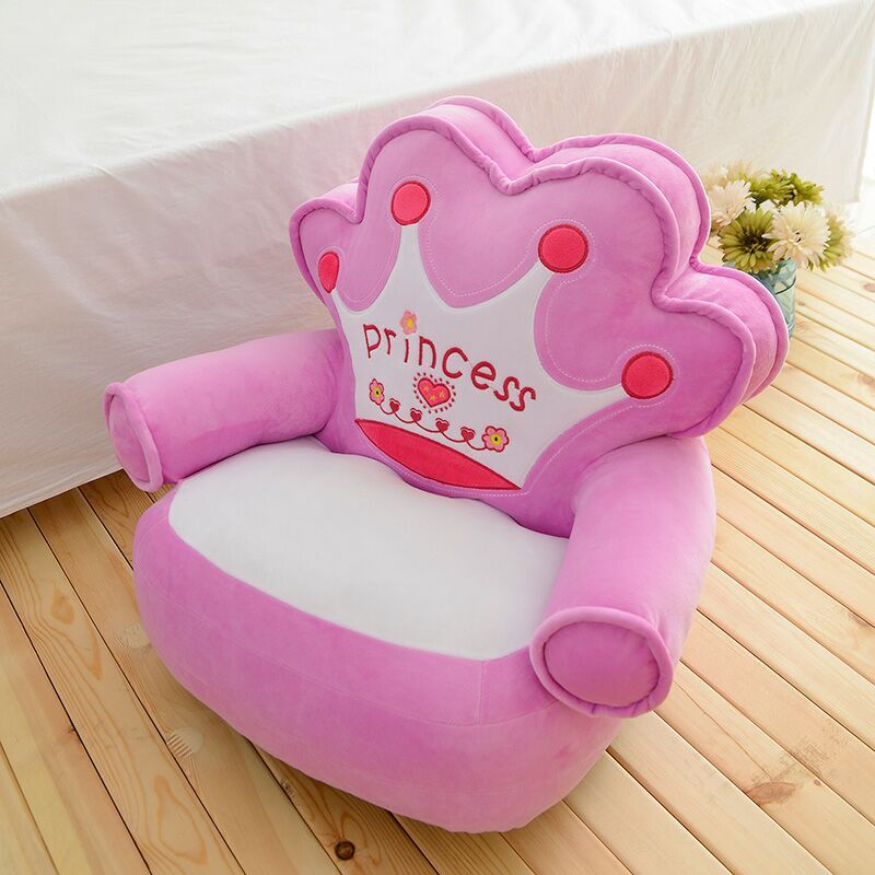 Best-selling Prince Crown children's small sofa, baby learning chair, plush kindergarten cartoon stool, baby seat Item Picture