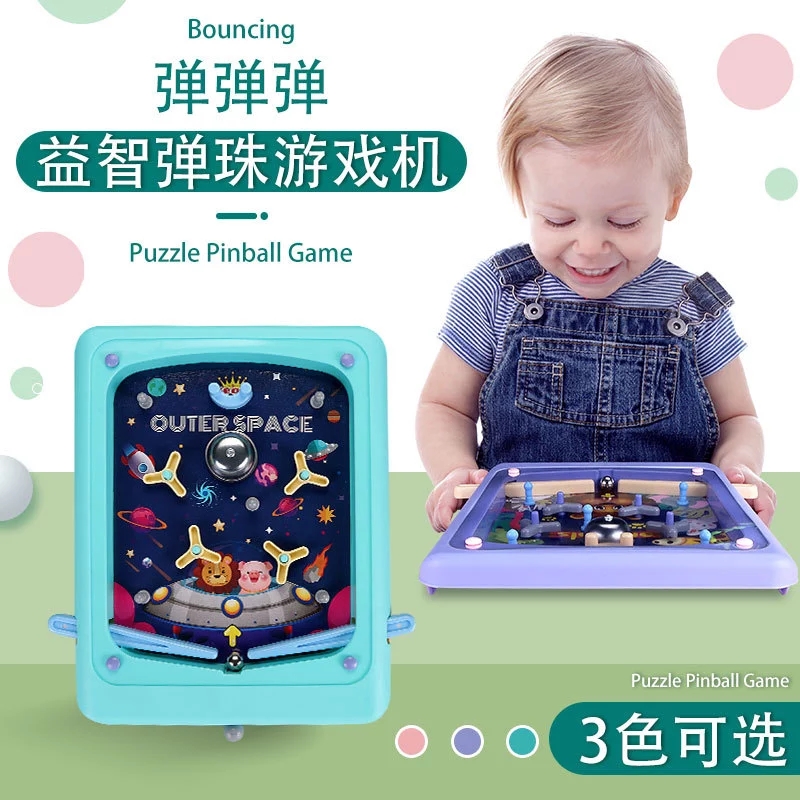 Creative children's pinball tray, pinball game, cartoon handheld game console, toy maze, pinball scoring, relaxation full figure