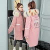 The 2020 new mid-length knee-length down jacket from South Korea is a bestseller for women. It features a thick, loose and fashionable design details Picture