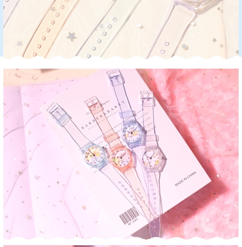 New bestsellers: Cute boys' and girls' children's watches, Kids' Corner biological watch series, cartoon children's transparent watches Item Picture