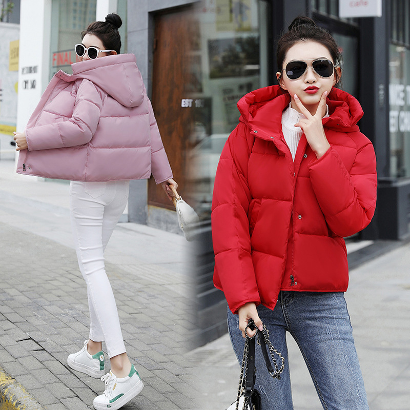 2020 new winter style Korean short cotton-padded jacket, thick and loose cotton-padded jacket for winter students, trendy for women details Picture