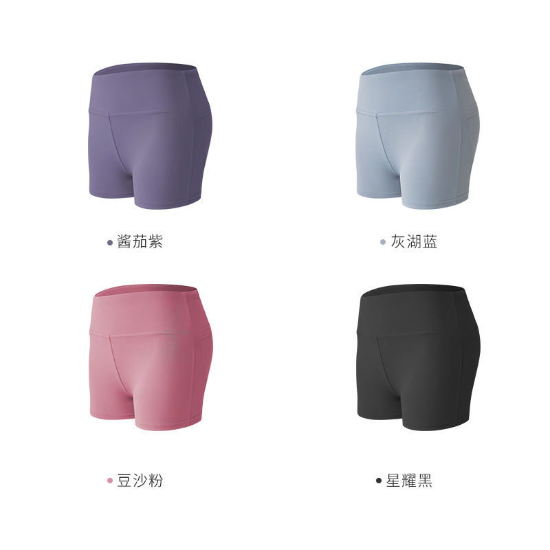 Yoga pants for women, summer cross-border fitness, outdoor running, hip-lifting, high-waisted sports shorts, hot pants, sports safety cycling pants Item Picture
