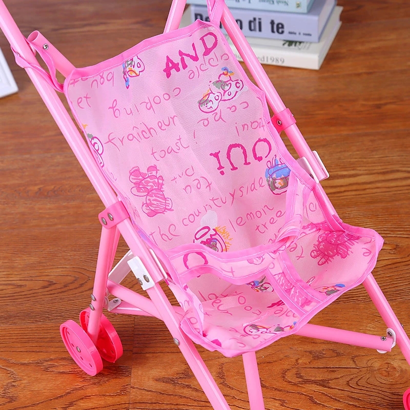 Factory direct sales of simulation trolleys, doll toys, plastic small trolleys, girls' house toys, baby trolleys details Picture