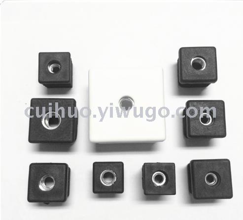 Wheel sleeve plug nut Tube plug height adjustment plug Adjust foot pad screws Foot pad caster plug