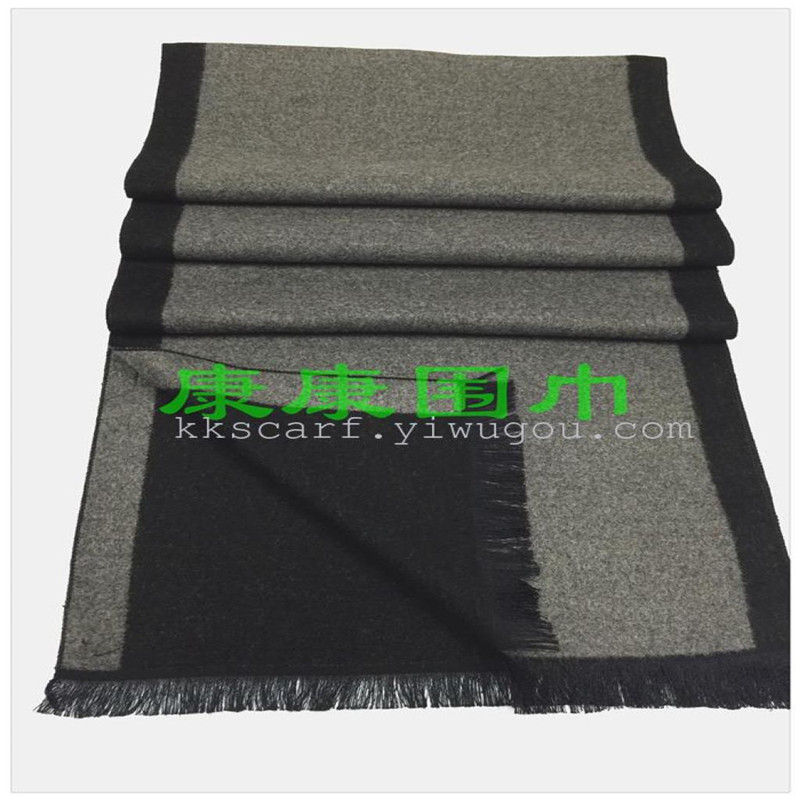 New winter scarf Business man cotton viscose scarf thick scarf Exquisite gift box imitation cashmere scarf new woven scarf short beard thumbnail