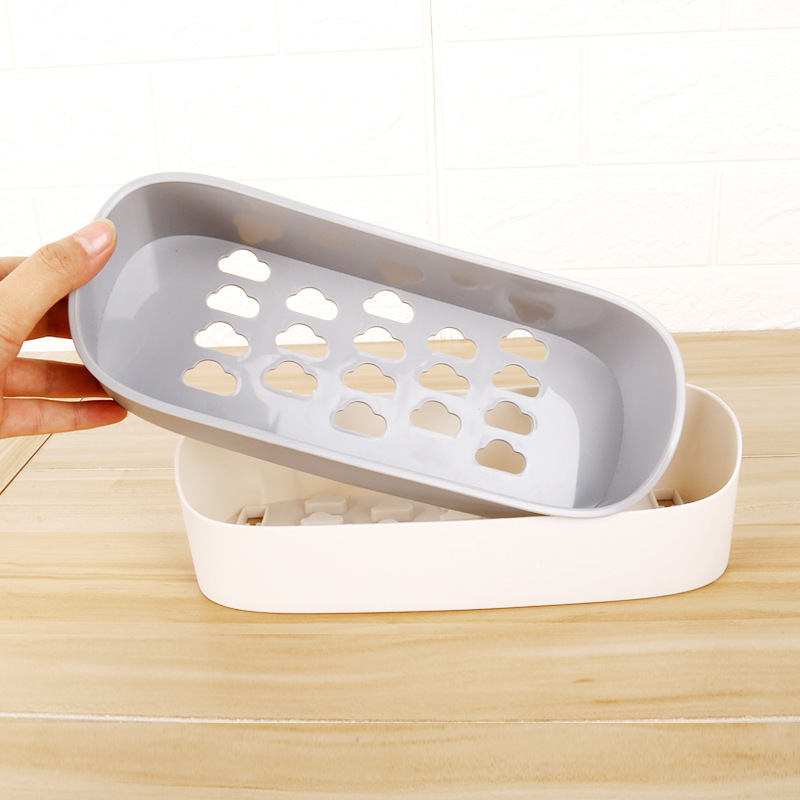 Powerful, seamless, non-drilling, water-draining storage rack, multi-functional hook storage rack, bathroom, toilet and kitchen storage rack Application Scenario