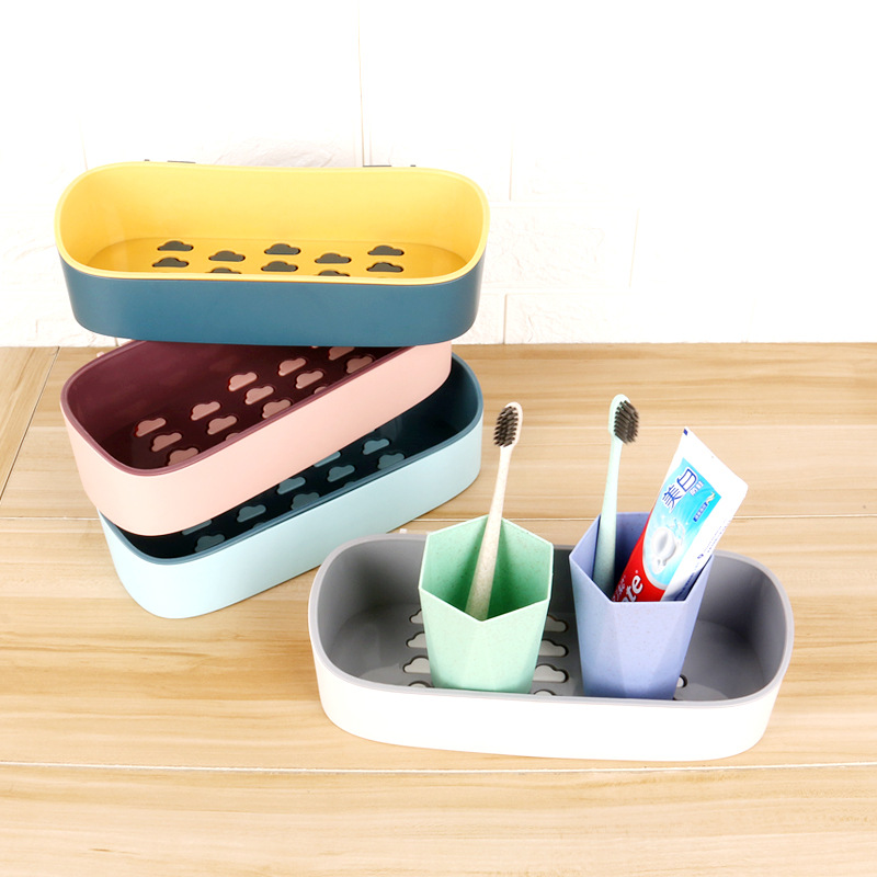 Powerful, seamless, non-drilling, water-draining storage rack, multi-functional hook storage rack, bathroom, toilet and kitchen storage rack Specification image