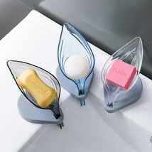 家用浴室创意树叶皂盒卫生间洗衣皂免打孔吸盘沥水置物架