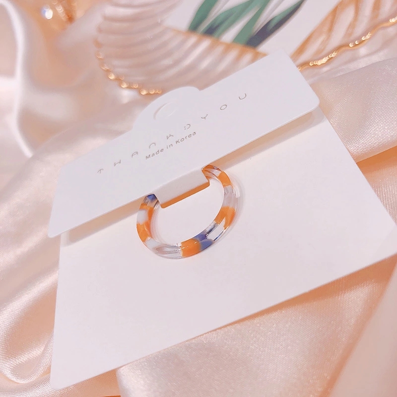 521100 Copenhagen Terrazzo marble pattern ins New Bestseller Casual and Versatile girl's Style ring details Picture