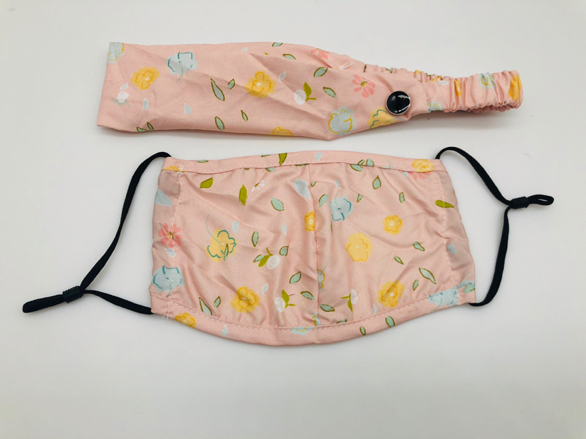 欧美时尚运动瑜伽发带口罩套装印花防尘可洗口罩防雾霾立体口罩