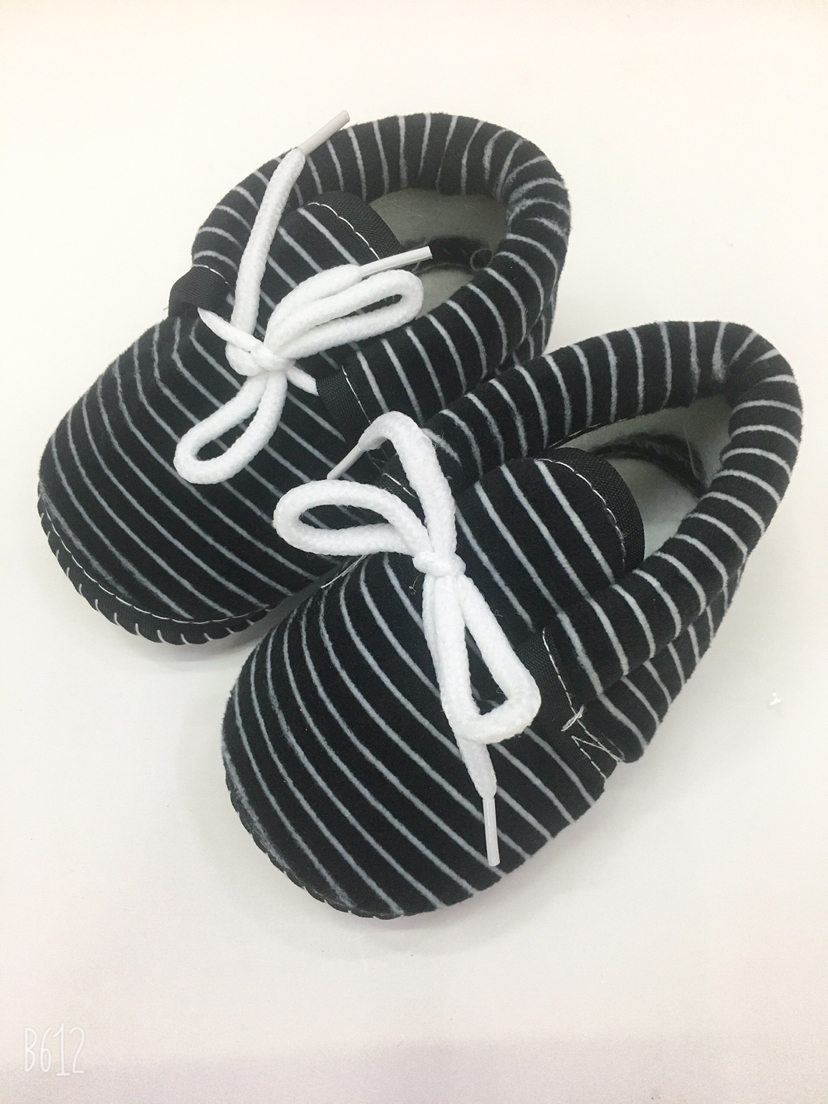 Baby shoes stripe cotton shoes cloth shoes high top super soft baby shoes toddler shoes manufacturers
