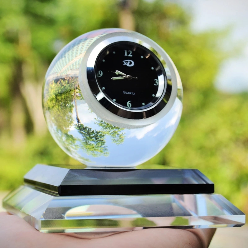 Car crystal perfume holder, crystal ball with watch, car perfume holder, car creative gift decoration, interior decoration details Picture