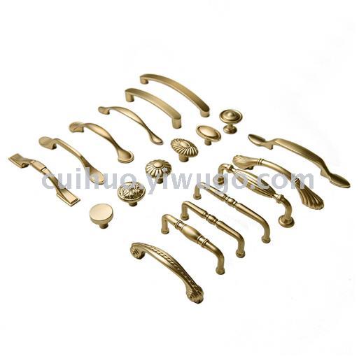 High-end kitchen cabinets, wardrobes, wine cabinets, drawer handles, copper color, gold, champagne small handles, modern and simple Item Picture