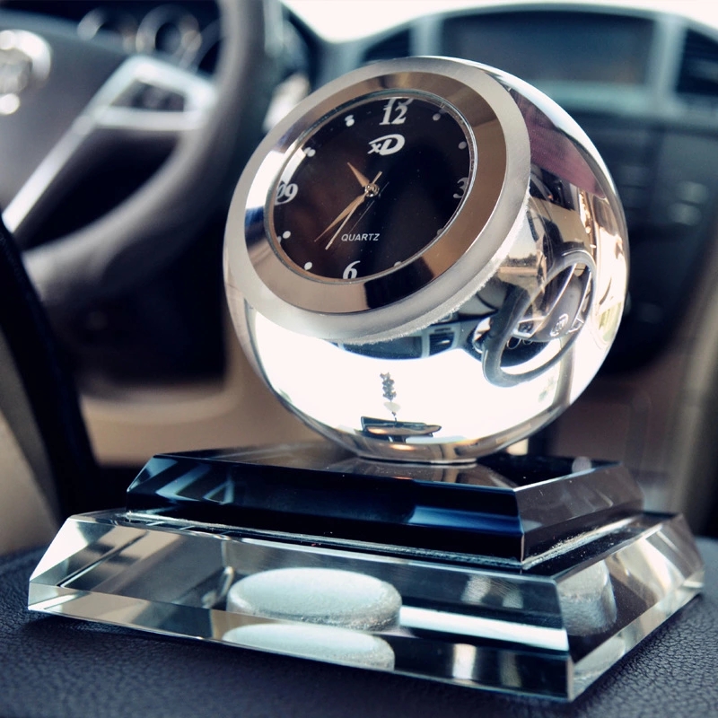 Car crystal perfume holder, crystal ball with watch, car perfume holder, car creative gift decoration, interior decoration Specification drawing
