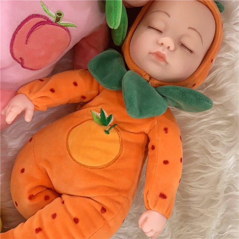 Soothing simulation baby doll, soft rubber girl gift, fruit vinyl doll, washable sleeping plush toy Specification drawing