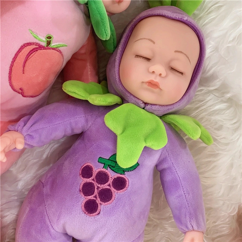 Soothing simulation baby doll, soft rubber girl gift, fruit vinyl doll, washable sleeping plush toy Item Picture
