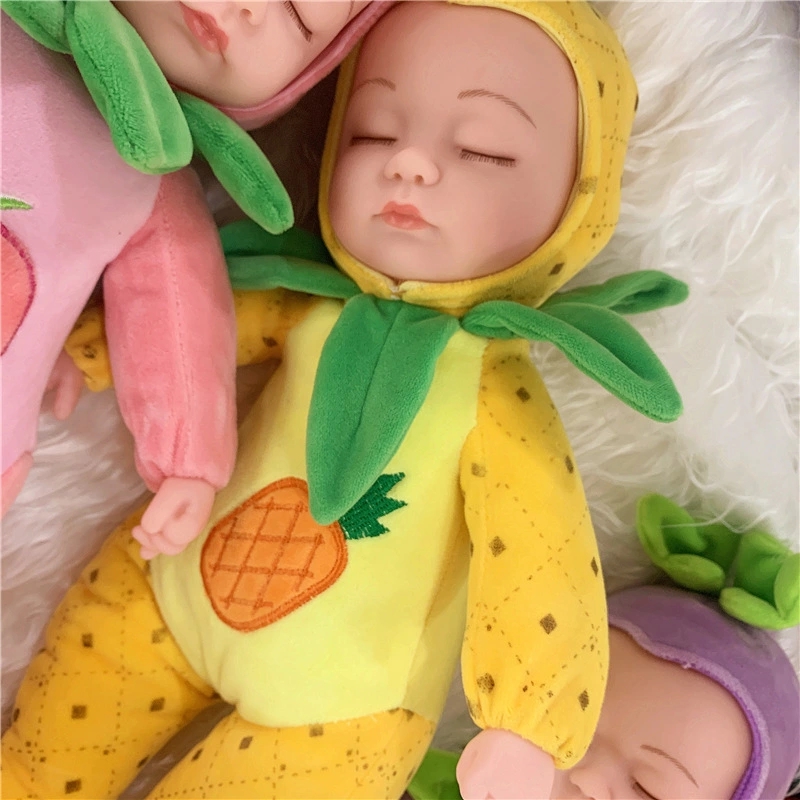 Soothing simulation baby doll, soft rubber girl gift, fruit vinyl doll, washable sleeping plush toy Application Scenario