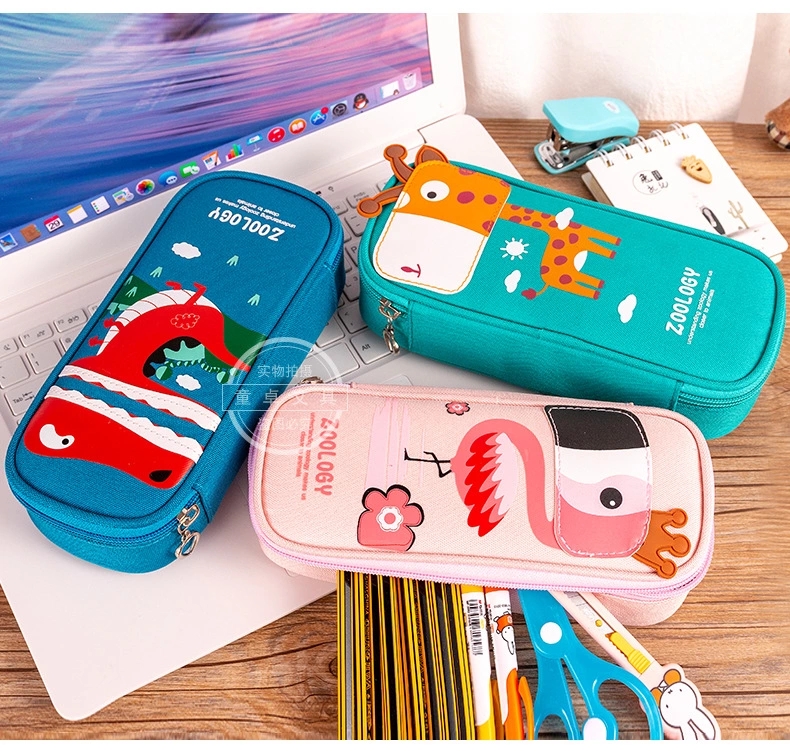 Wholesale of new pen cases, new pen boxes, cute cartoon stationery boxes, factory direct sales, large-capacity pencil cases h Specification drawing