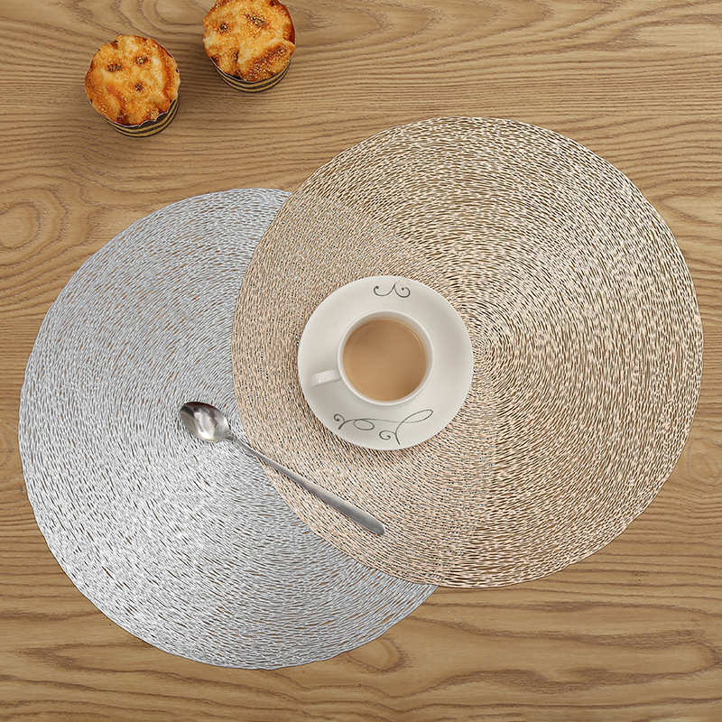 Best-selling Nordic-style PVC hollowed-out placemats for export, creative table decoration MATS, heat-insulating and anti-slip restaurant bowl and plate MATS details Picture