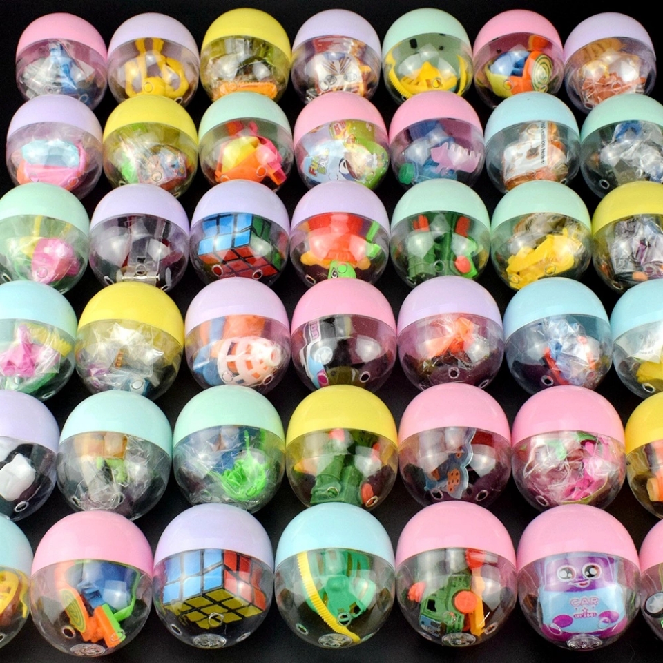 47*55MM macaron-colored gacha balls, 2 yuan coin-operated fun egg oval gacha machine, Paipai Le Street Stall, hot sale full figure