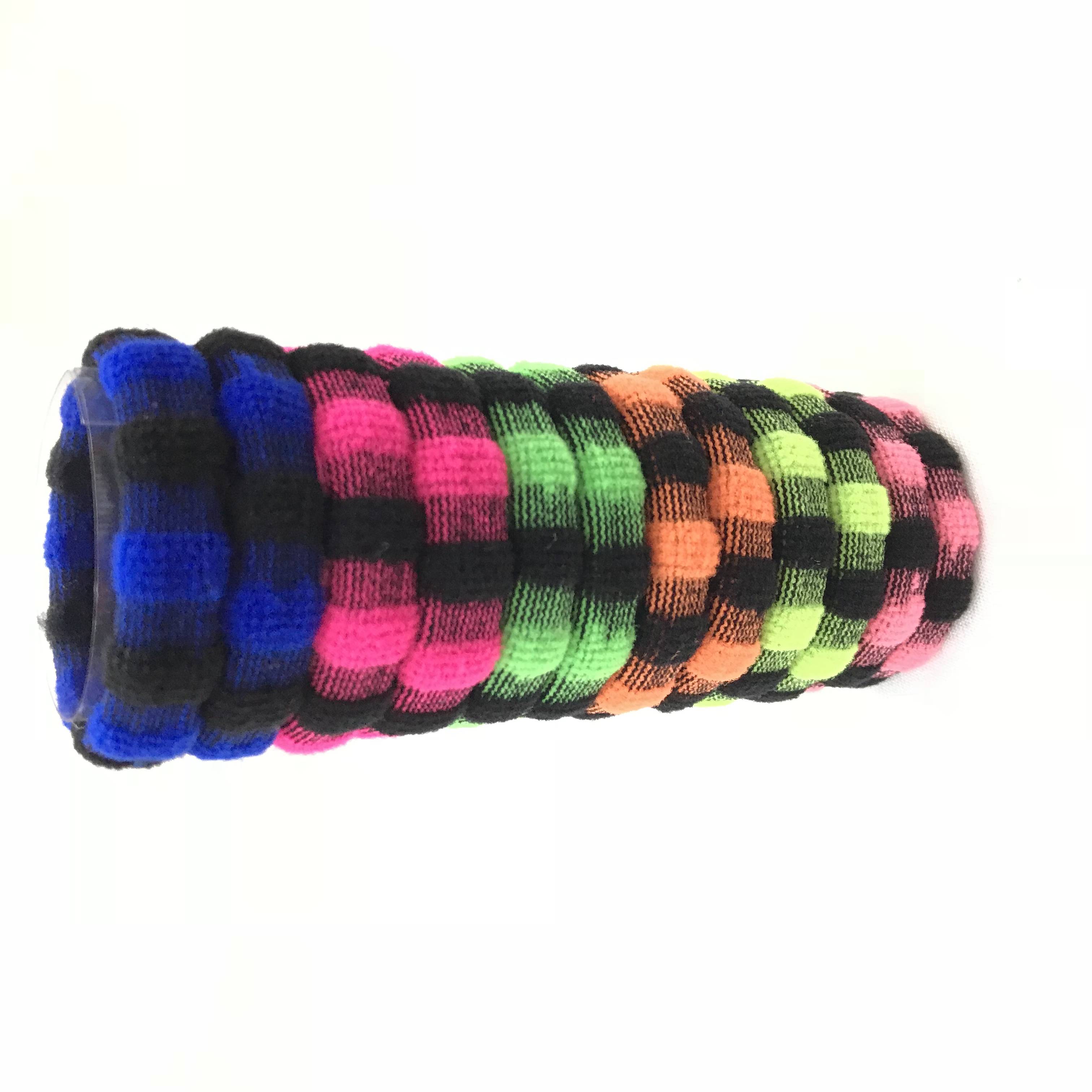 New nylon jacquard small square lattice elastic headband nylon