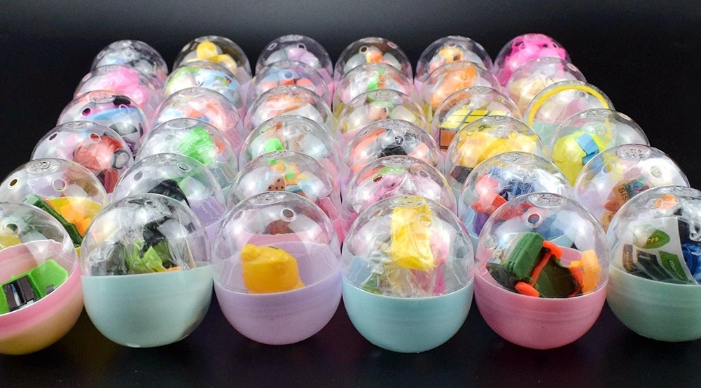 47*55MM macaron-colored gacha balls, 2 yuan coin-operated fun egg oval gacha machine, Paipai Le Street Stall, hot sale details Picture