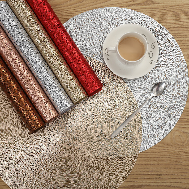 Best-selling Nordic-style PVC hollowed-out placemats for export, creative table decoration MATS, heat-insulating and anti-slip restaurant bowl and plate MATS Specification drawing