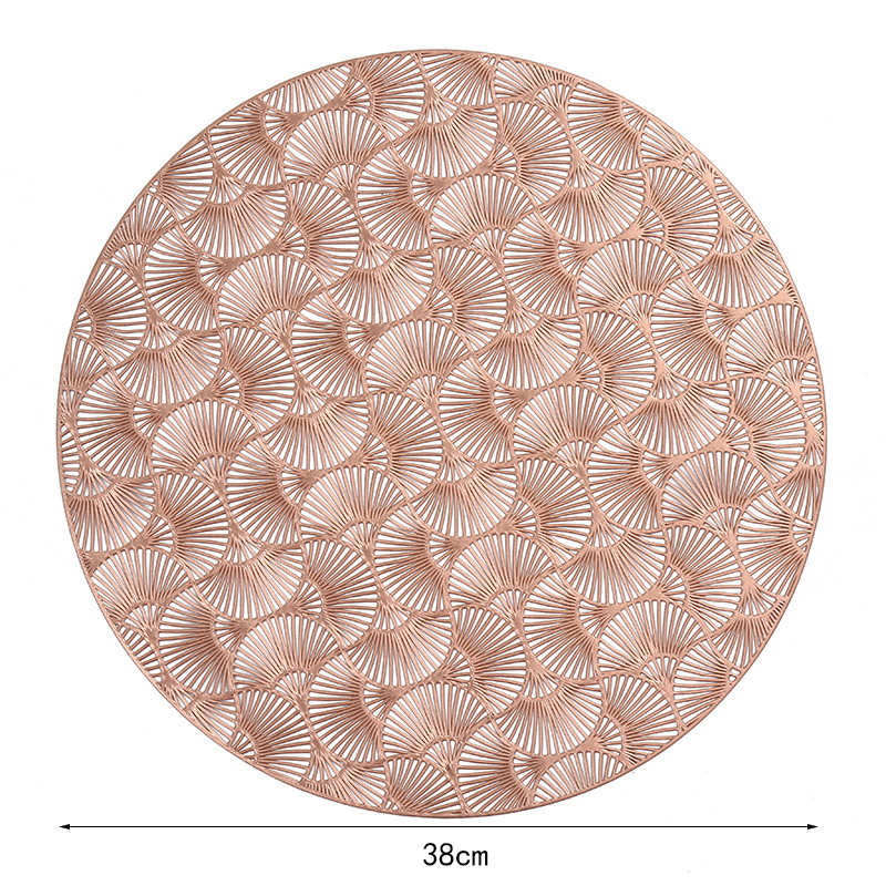 Creative Western placemats, coffee coasters, pvc starry sky round solid color hollowed-out personalized table MATS, plate MATS, bowl MATS, heat insulation MATS Item Picture
