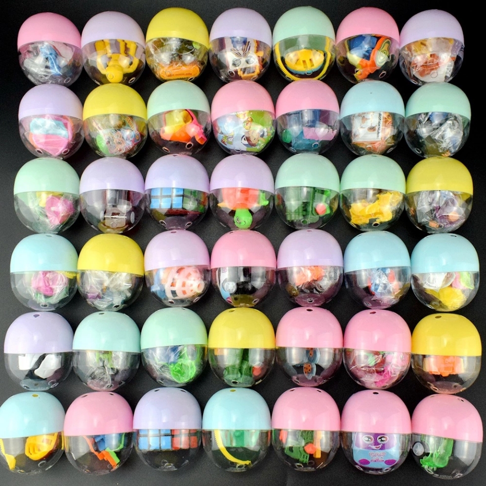 47*55MM macaron-colored gacha balls, 2 yuan coin-operated fun egg oval gacha machine, Paipai Le Street Stall, hot sale Specification drawing
