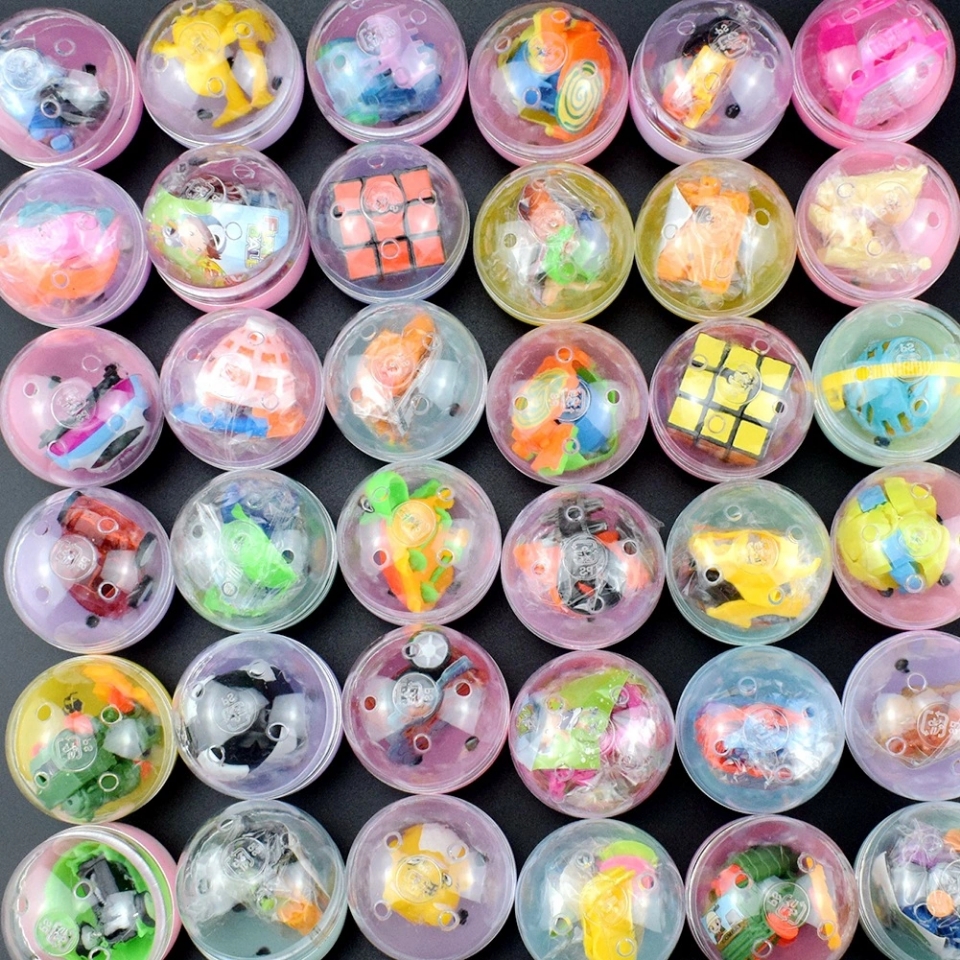 47*55MM macaron-colored gacha balls, 2 yuan coin-operated fun egg oval gacha machine, Paipai Le Street Stall, hot sale Item Picture