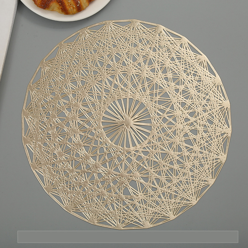 Creative placemats 40cm, heat insulation pads for Western restaurants, PVC oil-resistant table MATS for home dining table decoration, floral coffee coasters details Picture