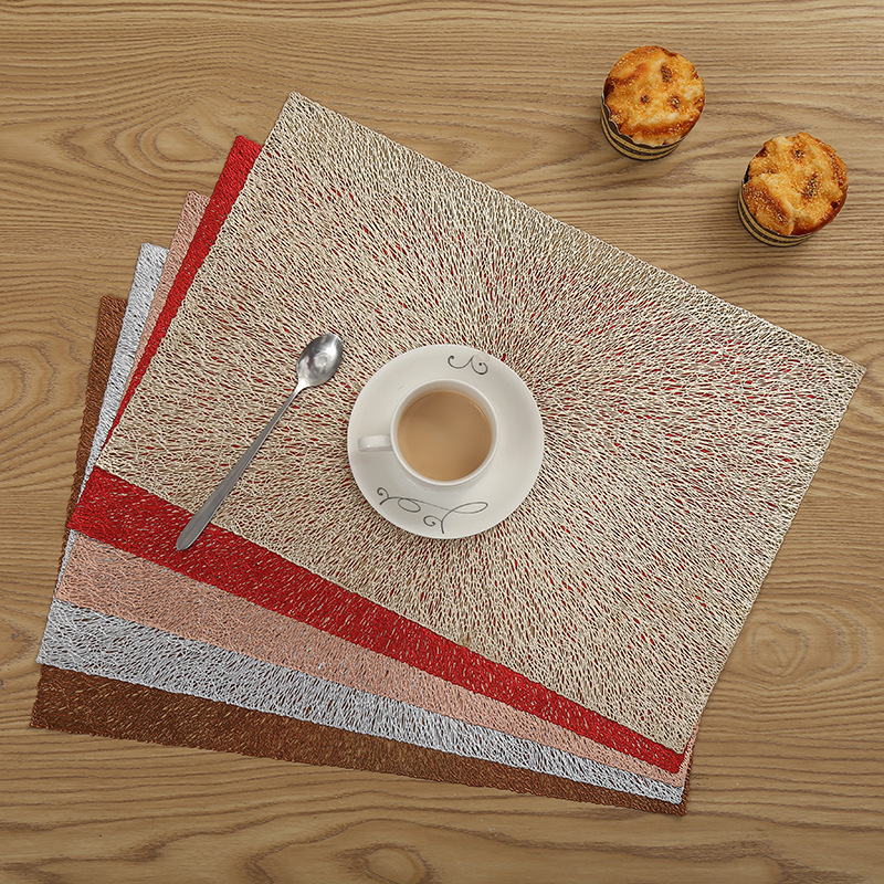 Best-selling Nordic-style PVC hollowed-out placemats for export, creative table decoration MATS, heat-insulating and anti-slip restaurant bowl and plate MATS full figure