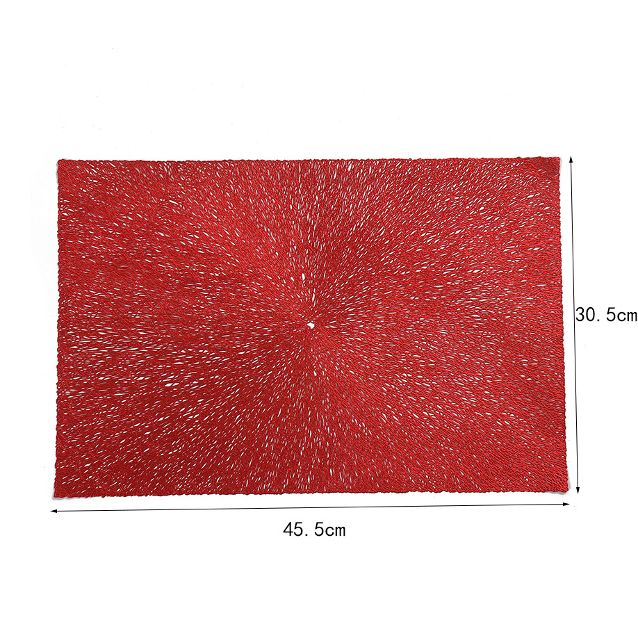Best-selling Nordic-style PVC hollowed-out placemats for export, creative table decoration MATS, heat-insulating and anti-slip restaurant bowl and plate MATS Item Picture