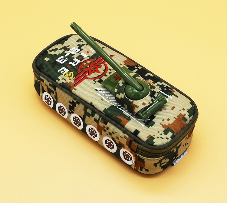 Lezhiyuan Tank camouflage Pencil Case, Primary school stationery box, Children's zipper Oxford Cloth Pencil case wholesale Pencil case Item Picture