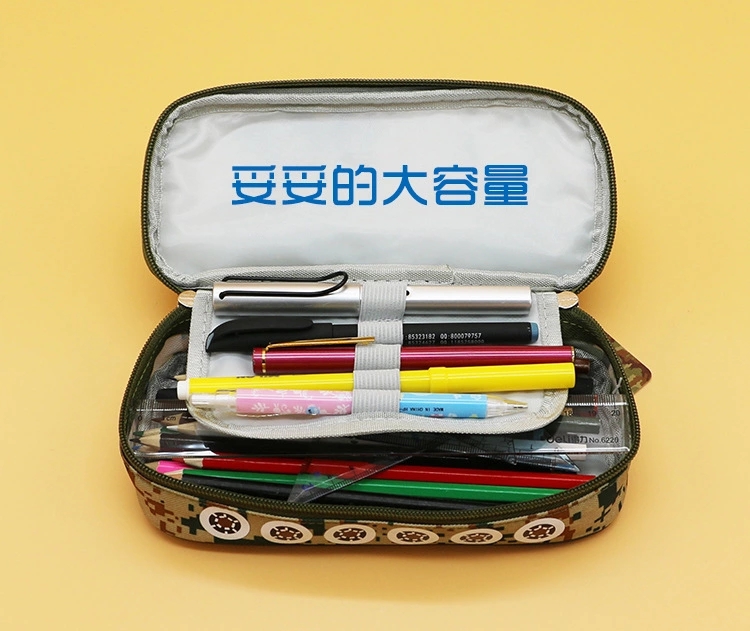 Lezhiyuan Tank camouflage Pencil Case, Primary school stationery box, Children's zipper Oxford Cloth Pencil case wholesale Pencil case Application Scenario