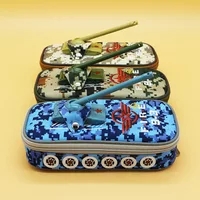 Lezhiyuan Tank camouflage Pencil Case, Primary school stationery box, Children's zipper Oxford Cloth Pencil case wholesale Pencil case full figure
