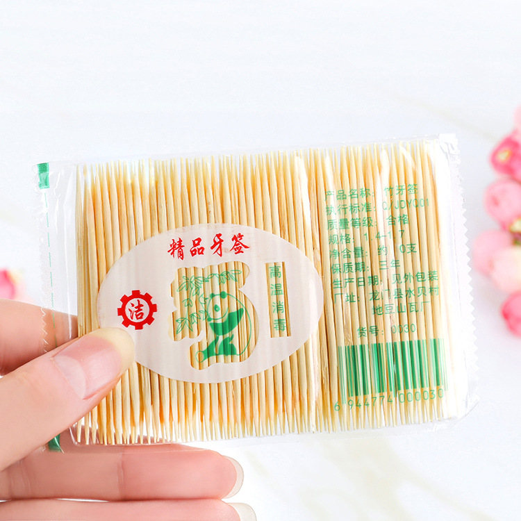 Hotels, restaurants, eateries, disposable toothpick manufacturers, natural and environmentally friendly bamboo double-ended toothpicks, fine toothpicks