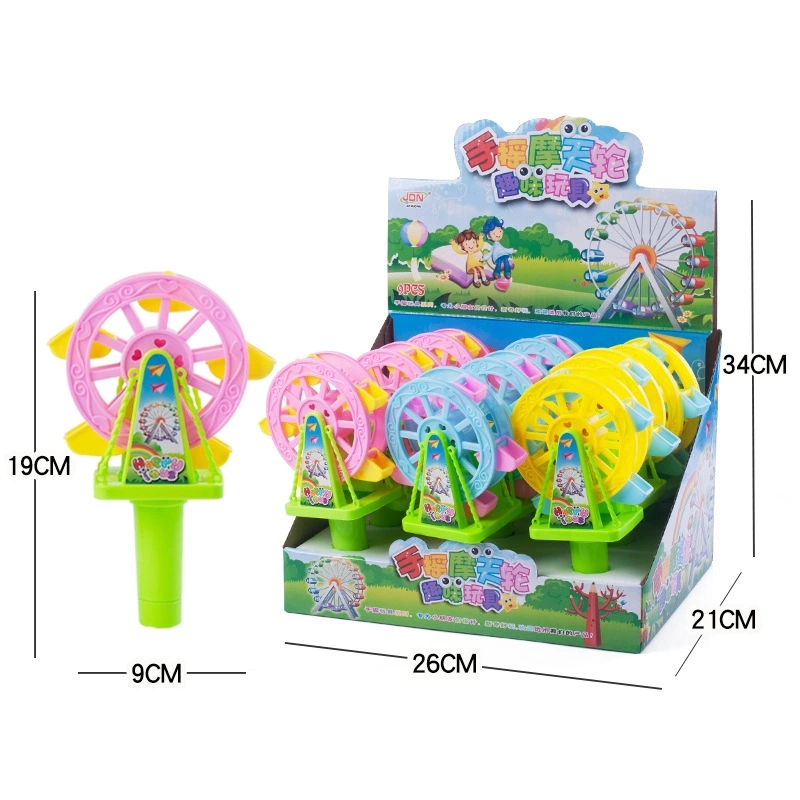Factory direct sales of hand-cranked rotating light Ferris wheel children's toys, 9 pieces per box, popular street toy and baby store Application Scenario
