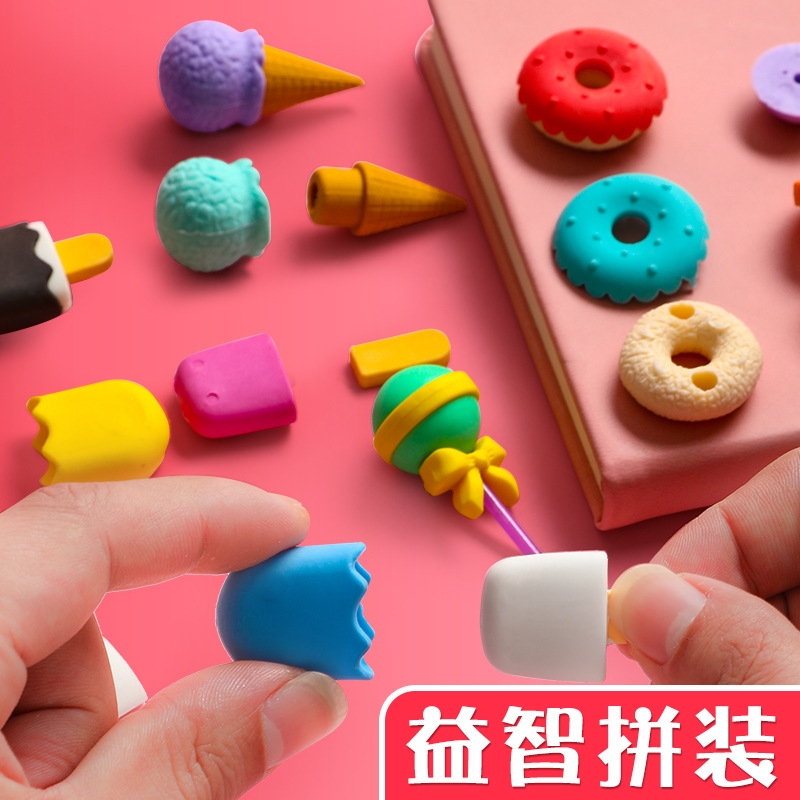 Kaba Bear Cartoon Eraser for primary school students, a Korean creative fruit animal elephant skin eraser that leaves no trace for Christmas Specification drawing