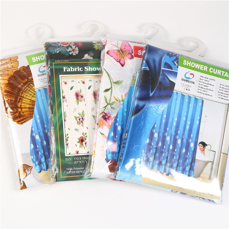 Home Elegant Shower Curtain Bathroom Tarp Shower Room Partition Curtain Toilet Mildew Curtain details Picture