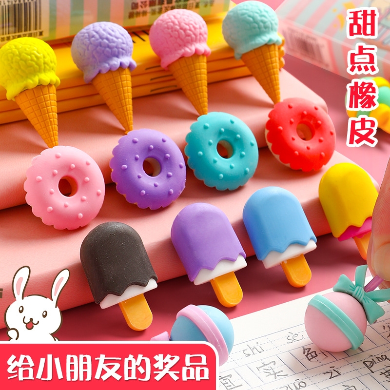 Kaba Bear Cartoon Eraser for primary school students, a Korean creative fruit animal elephant skin eraser that leaves no trace for Christmas details Picture