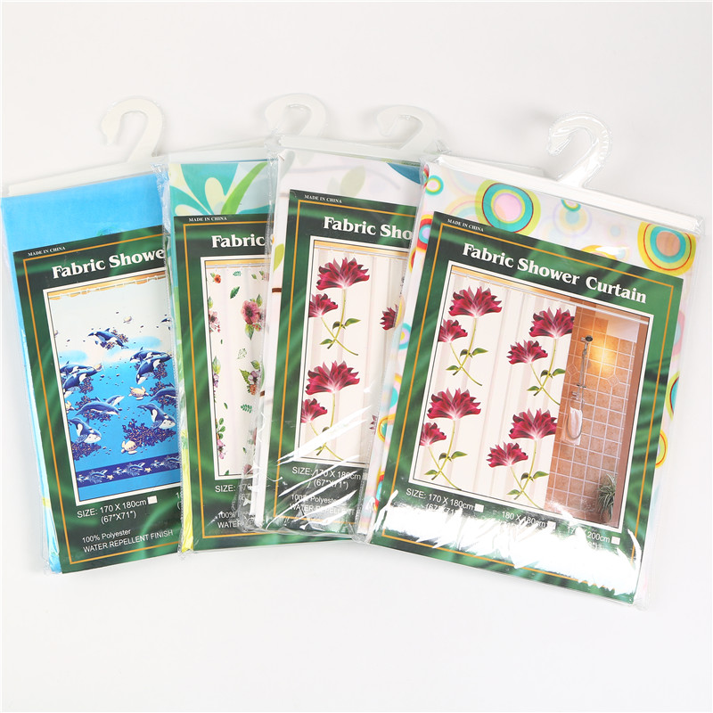 Home Elegant Shower Curtain Bathroom Tarp Shower Room Partition Curtain Toilet Mildew Curtain Specification drawing