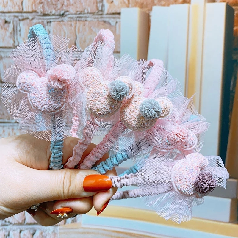 New hair accessories from Dongdaemun, South Korea, featuring a variety of children's lace cartoon hair bands and cute headbands for little girls Item Picture
