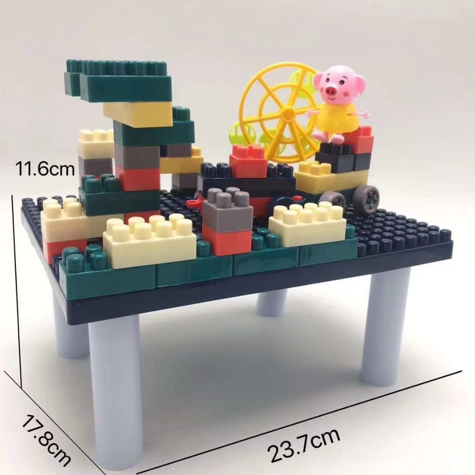 The creative building block table can be freely diy and assembled to cultivate children's hands-on ability. It is a popular 3C educational toy at the street stall details Picture