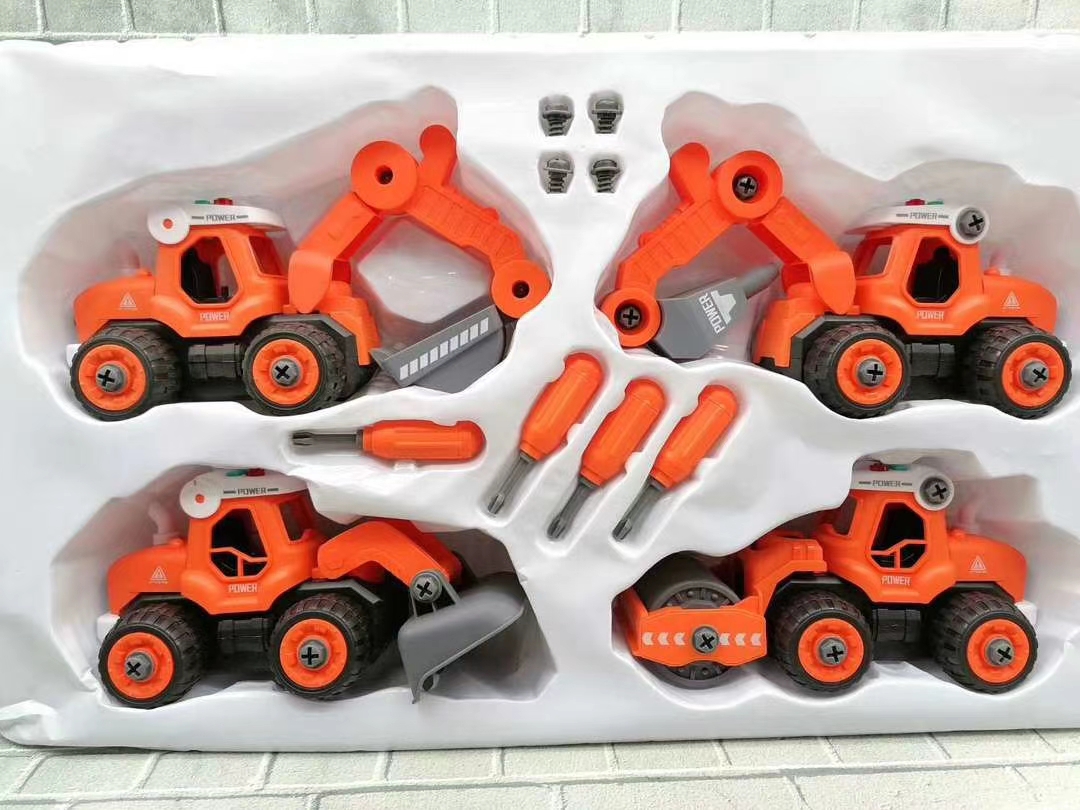 The new large-sized music disassembly and assembly engineering set with lights, music, stories, children's songs, and inertia car is selling well at street stalls Item Picture